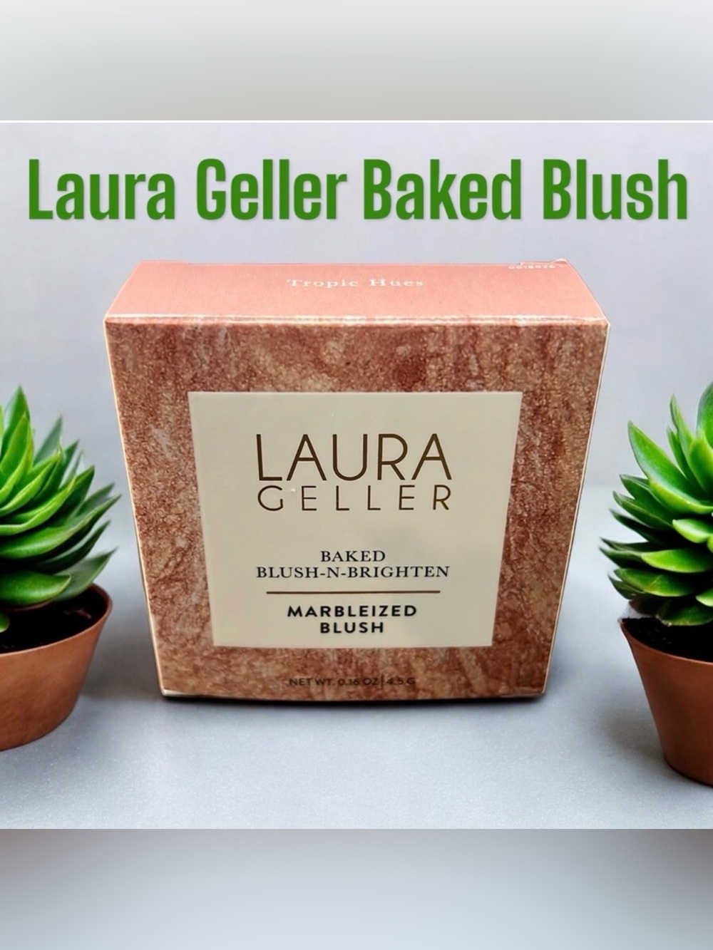 Laura Geller Baked Blush N Brighten Marbleized Blush Color Tropic Hues NWT